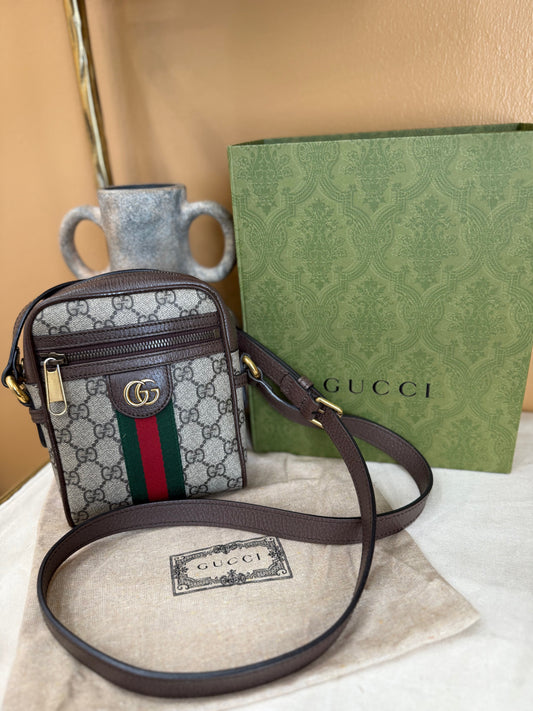 Gucci GG Coated Canvas Ophidia Crossbody Bag